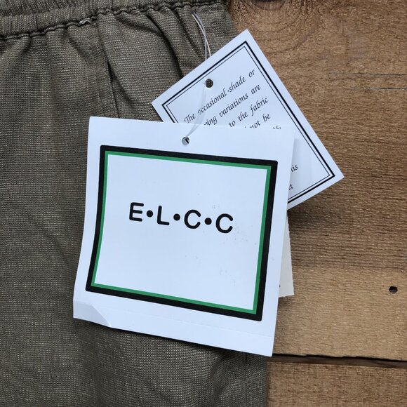 NWT Vintage ELCC Silk Linen Pants Womens Size XL Casual Solid Beige Drawstring - Picture 4 of 9